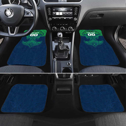 Personalized Canberra Raiders Car Mats Polynesian Tribal Pattern Style