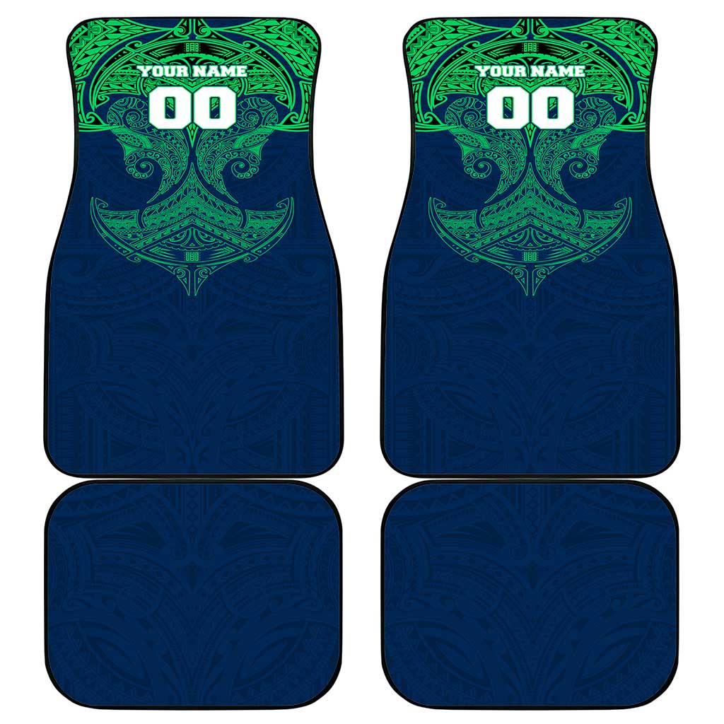 Personalized Canberra Raiders Car Mats Polynesian Tribal Pattern Style