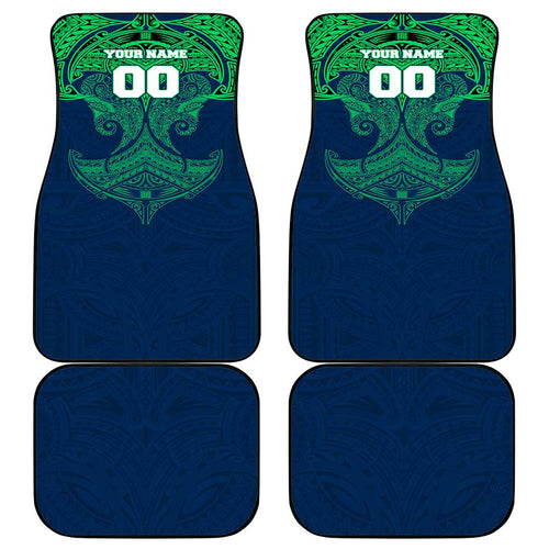Personalized Canberra Raiders Car Mats Polynesian Tribal Pattern Style