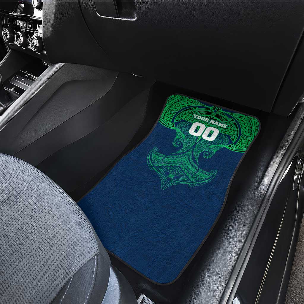 Personalized Canberra Raiders Car Mats Polynesian Tribal Pattern Style