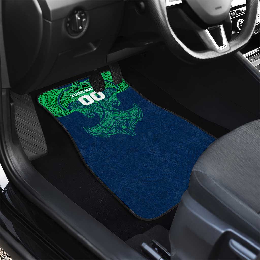 Personalized Canberra Raiders Car Mats Polynesian Tribal Pattern Style