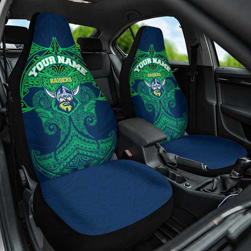 Personalized Canberra Raiders Car Seat Cover Polynesian Tribal Pattern Style