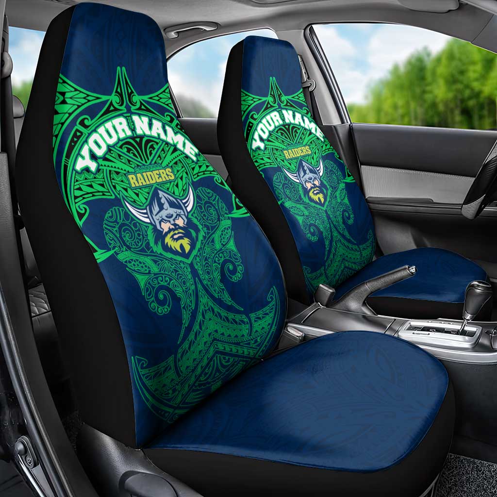 Personalized Canberra Raiders Car Seat Cover Polynesian Tribal Pattern Style