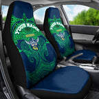 Personalized Canberra Raiders Car Seat Cover Polynesian Tribal Pattern Style