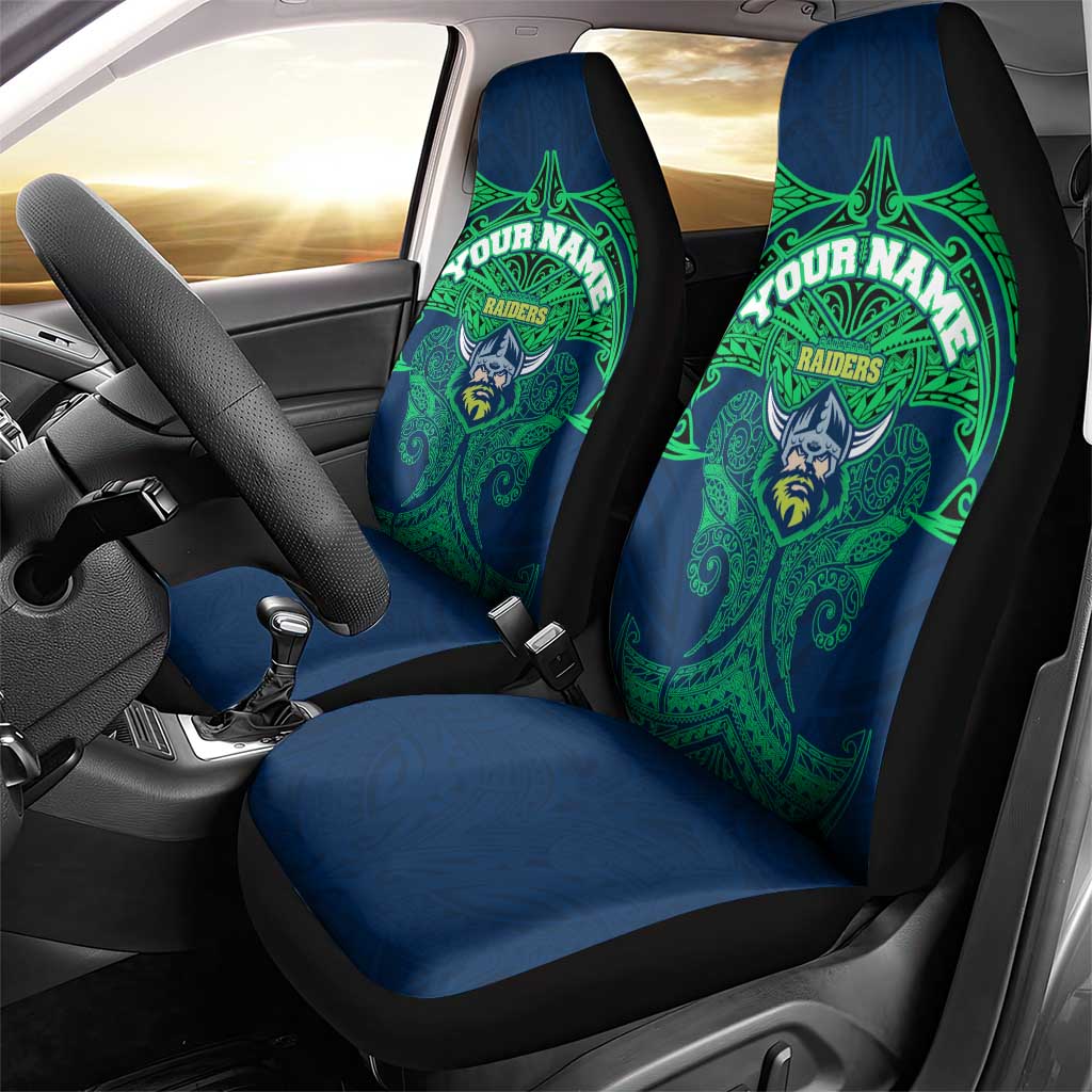 Personalized Canberra Raiders Car Seat Cover Polynesian Tribal Pattern Style