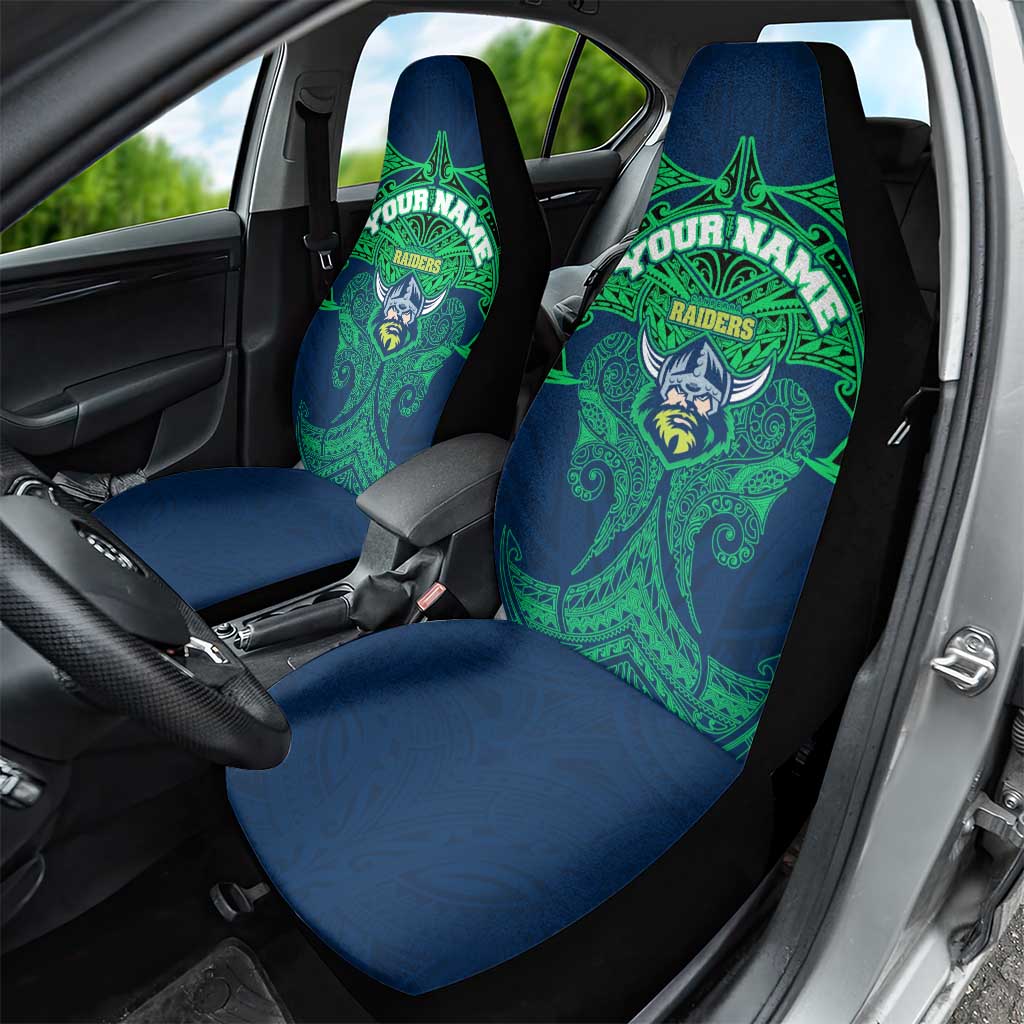 Personalized Canberra Raiders Car Seat Cover Polynesian Tribal Pattern Style