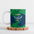 Personalized Canberra Raiders Ceramic Mug Polynesian Tribal Pattern Style