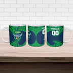 Personalized Canberra Raiders Ceramic Mug Polynesian Tribal Pattern Style