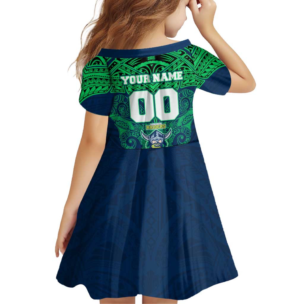 Personalized Canberra Raiders Family Matching Mermaid Dress and Hawaiian Shirt Polynesian Tribal Pattern Style