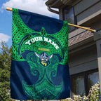 Personalized Canberra Raiders Garden Flag Polynesian Tribal Pattern Style