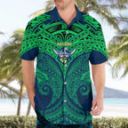 Personalized Canberra Raiders Hawaiian Shirt Polynesian Tribal Pattern Style