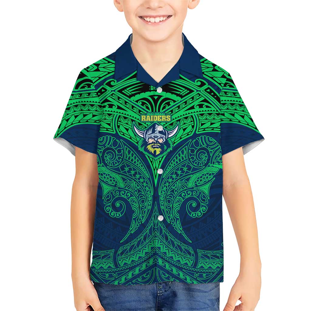 Personalized Canberra Raiders Hawaiian Shirt Polynesian Tribal Pattern Style