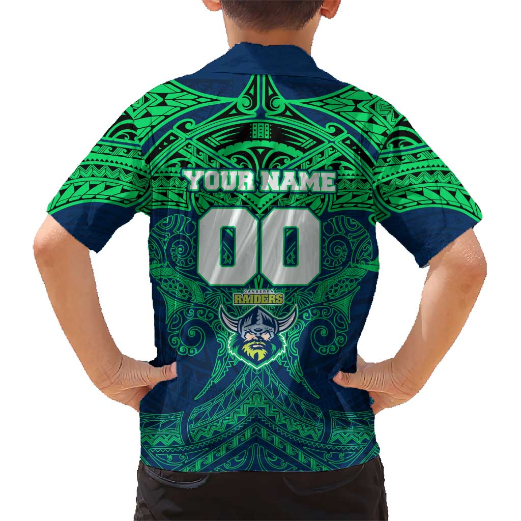 Personalized Canberra Raiders Hawaiian Shirt Polynesian Tribal Pattern Style