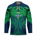 Personalized Canberra Raiders Hockey Jersey Polynesian Tribal Pattern Style