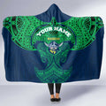 Personalized Canberra Raiders Hooded Blanket Polynesian Tribal Pattern Style