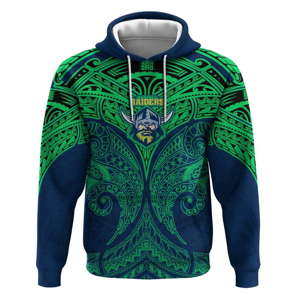 Personalized Canberra Raiders Hoodie Polynesian Tribal Pattern Style
