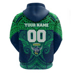 Personalized Canberra Raiders Hoodie Polynesian Tribal Pattern Style