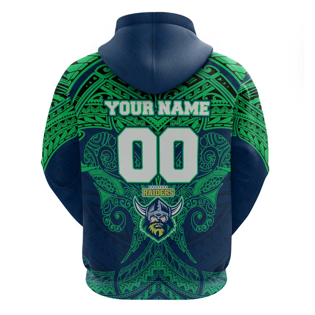 Personalized Canberra Raiders Hoodie Polynesian Tribal Pattern Style
