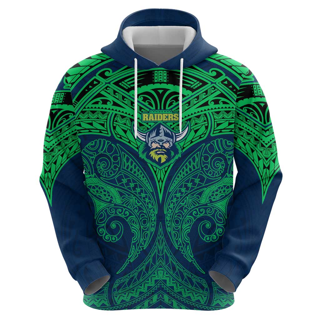 Personalized Canberra Raiders Hoodie Polynesian Tribal Pattern Style