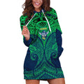 Personalized Canberra Raiders Hoodie Dress Polynesian Tribal Pattern Style