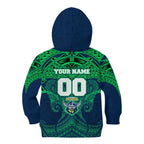 Personalized Canberra Raiders Kid Hoodie Polynesian Tribal Pattern Style