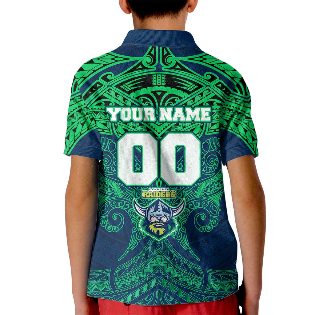 Personalized Canberra Raiders Kid Polo Shirt Polynesian Tribal Pattern Style