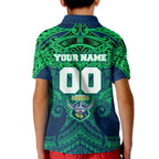 Personalized Canberra Raiders Kid Polo Shirt Polynesian Tribal Pattern Style