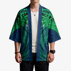 Personalized Canberra Raiders Kimono Polynesian Tribal Pattern Style