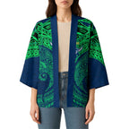 Personalized Canberra Raiders Kimono Polynesian Tribal Pattern Style