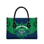 Personalized Canberra Raiders Leather Bag Polynesian Tribal Pattern Style