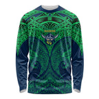 Personalized Canberra Raiders Long Sleeve Shirt Polynesian Tribal Pattern Style