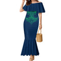 Personalized Canberra Raiders Mermaid Dress Polynesian Tribal Pattern Style