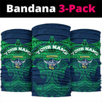 Personalized Canberra Raiders Neck Gaiter Polynesian Tribal Pattern Style