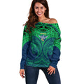 Personalized Canberra Raiders Off Shoulder Sweater Polynesian Tribal Pattern Style