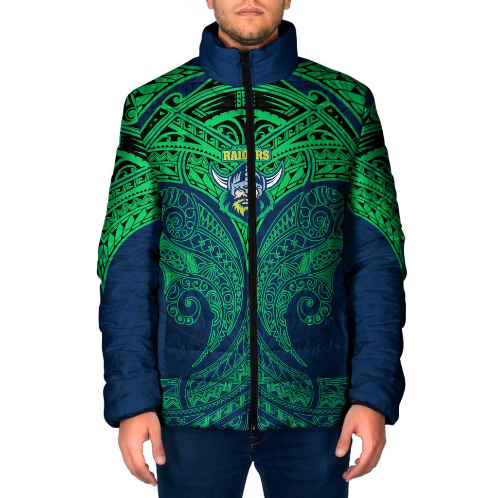 Personalized Canberra Raiders Padded Jacket Polynesian Tribal Pattern Style