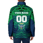 Personalized Canberra Raiders Padded Jacket Polynesian Tribal Pattern Style