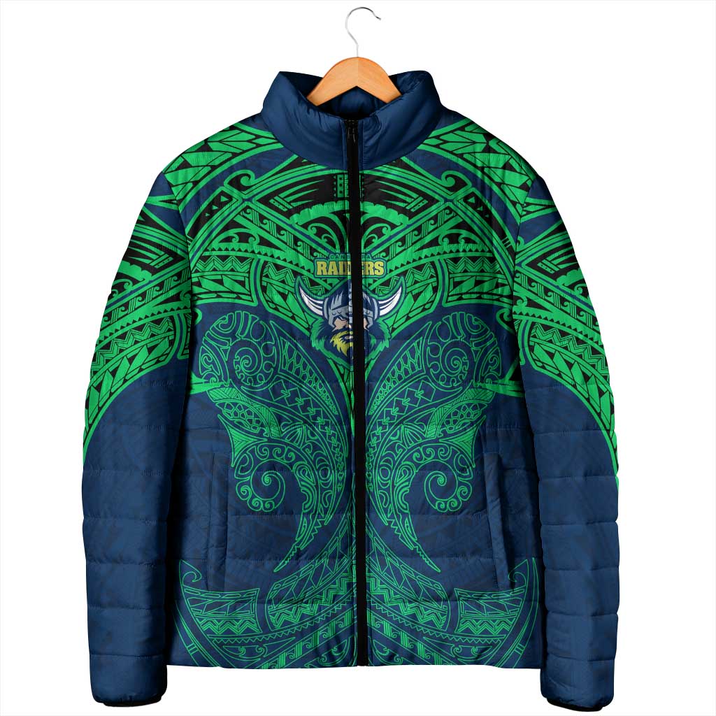 Personalized Canberra Raiders Padded Jacket Polynesian Tribal Pattern Style