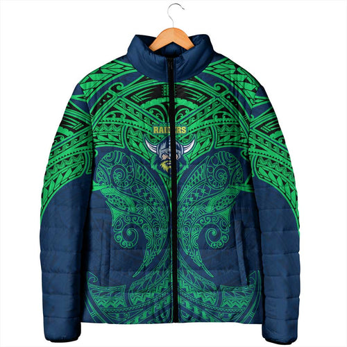 Personalized Canberra Raiders Padded Jacket Polynesian Tribal Pattern Style