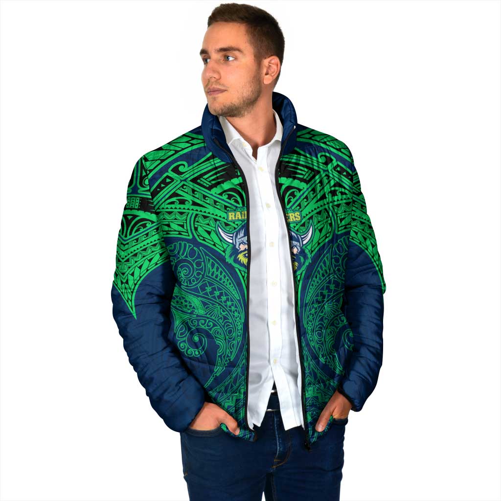 Personalized Canberra Raiders Padded Jacket Polynesian Tribal Pattern Style