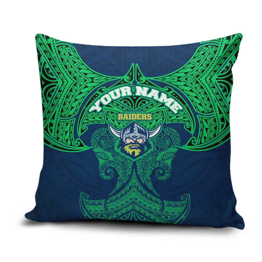 Personalized Canberra Raiders Pillow Cover Polynesian Tribal Pattern Style