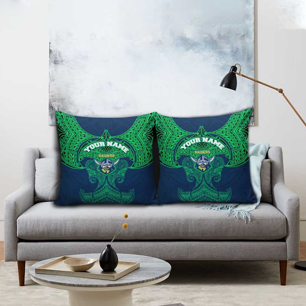 Personalized Canberra Raiders Pillow Cover Polynesian Tribal Pattern Style