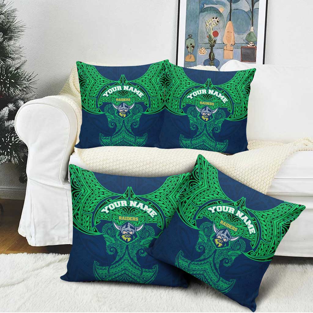 Personalized Canberra Raiders Pillow Cover Polynesian Tribal Pattern Style