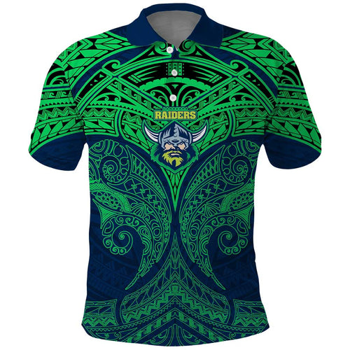 Personalized Canberra Raiders Polo Shirt Polynesian Tribal Pattern Style