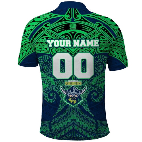 Personalized Canberra Raiders Polo Shirt Polynesian Tribal Pattern Style