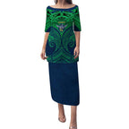 Personalized Canberra Raiders Puletasi Polynesian Tribal Pattern Style
