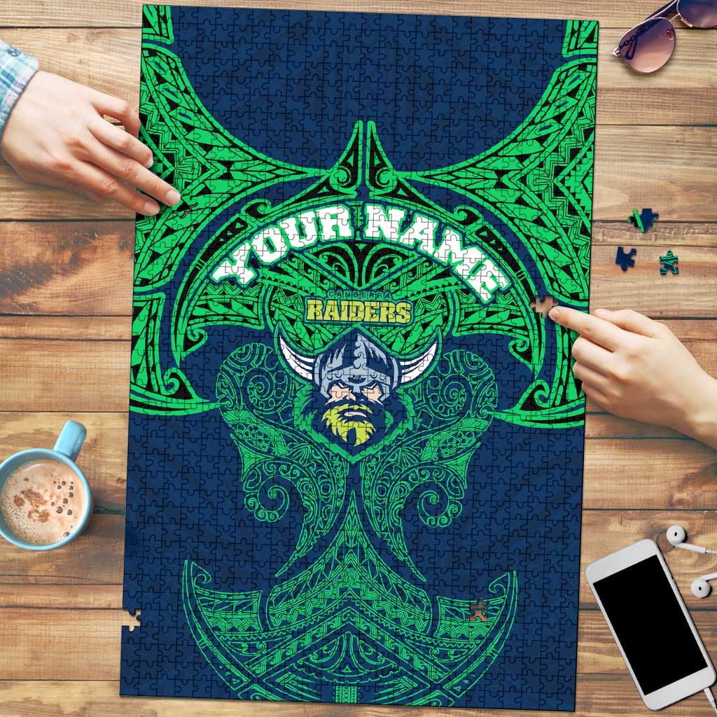 Personalized Canberra Raiders Puzzle Polynesian Tribal Pattern Style