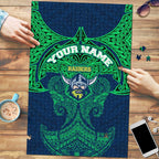 Personalized Canberra Raiders Puzzle Polynesian Tribal Pattern Style