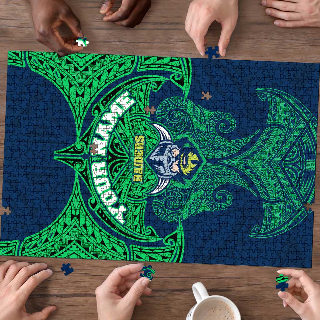 Personalized Canberra Raiders Puzzle Polynesian Tribal Pattern Style