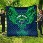 Personalized Canberra Raiders Quilt Polynesian Tribal Pattern Style