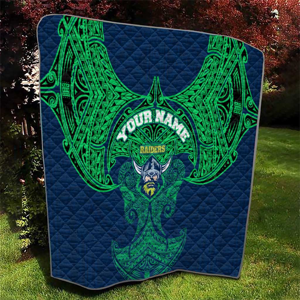 Personalized Canberra Raiders Quilt Polynesian Tribal Pattern Style